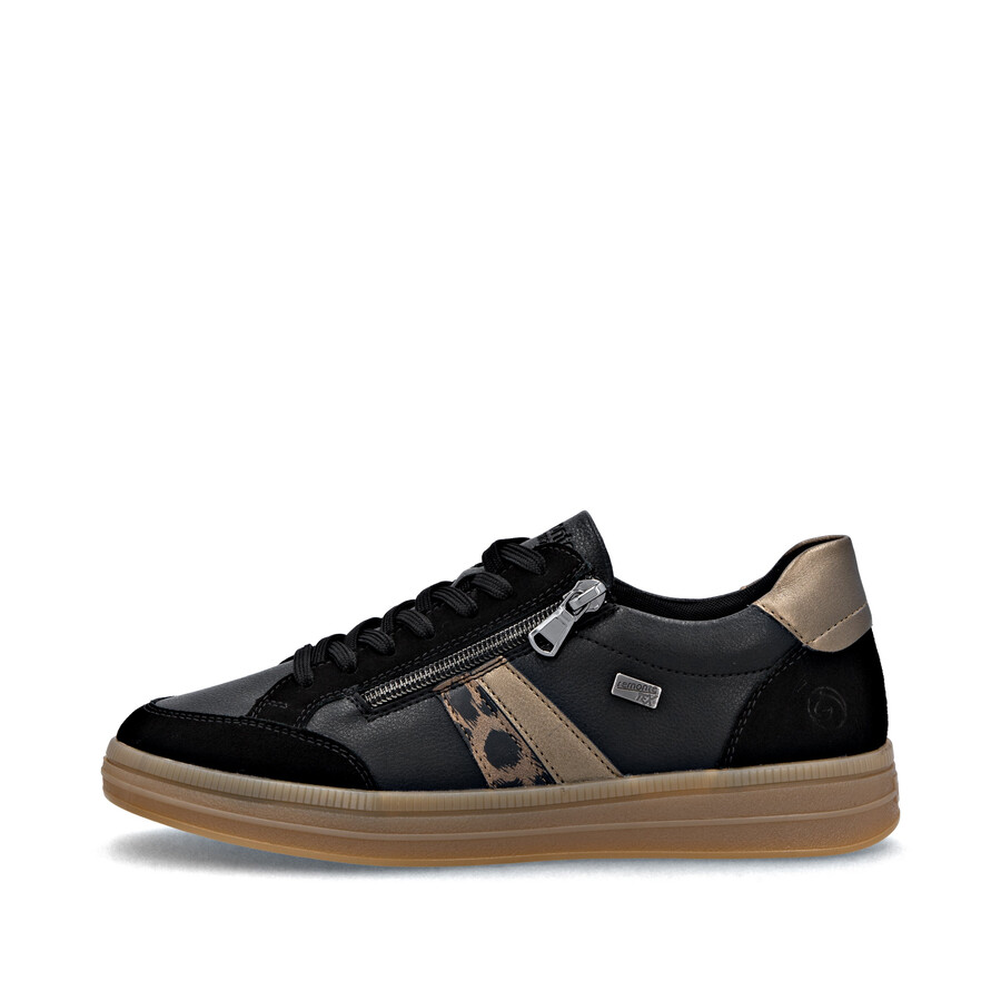 schwarze damenschuhe mit reißverschluss remonte d2c04-03