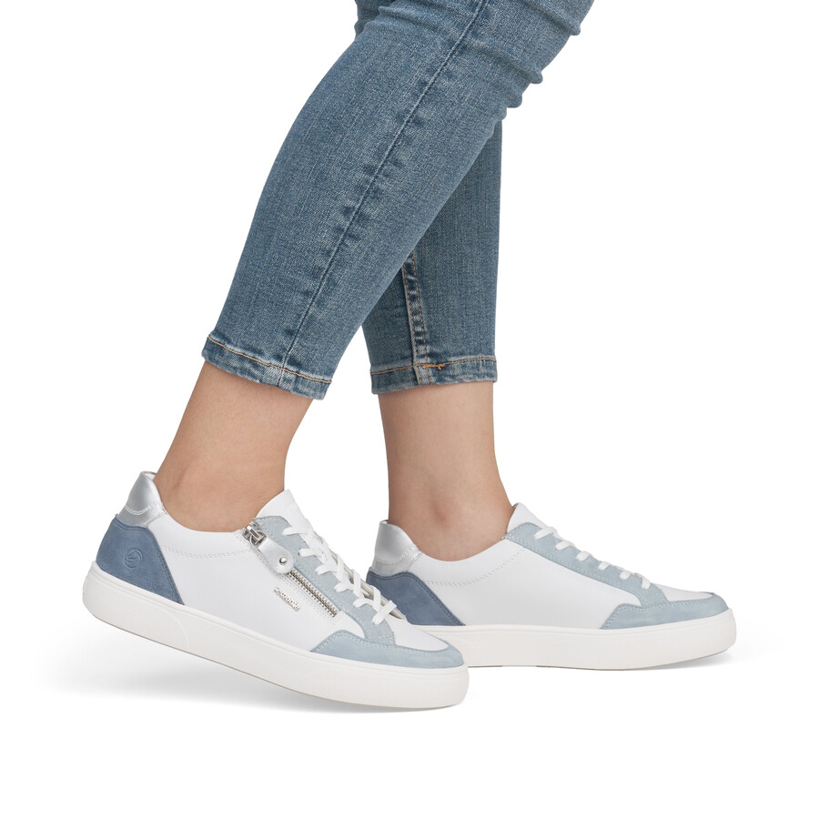 weiße damenschuhe mit reißverschluss remonte d2j01-80