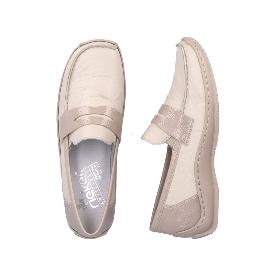 beige slipper für damen rieker l1752-60