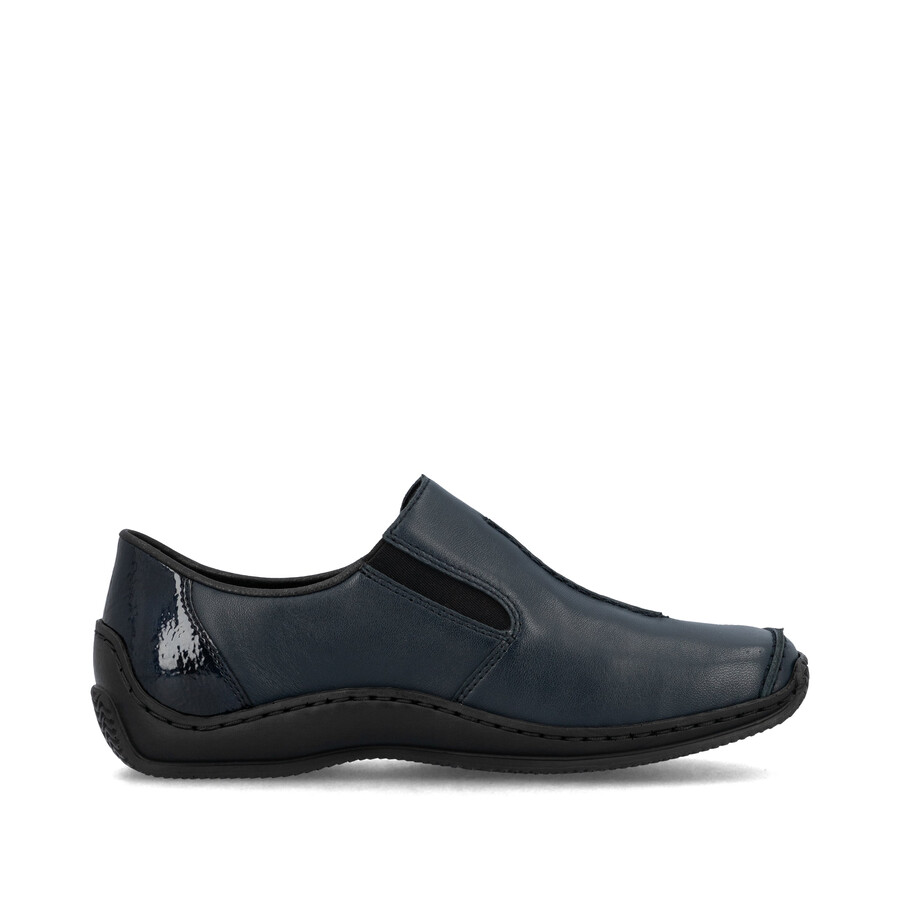 blaue elastische damenschuhe rieker l1777-14