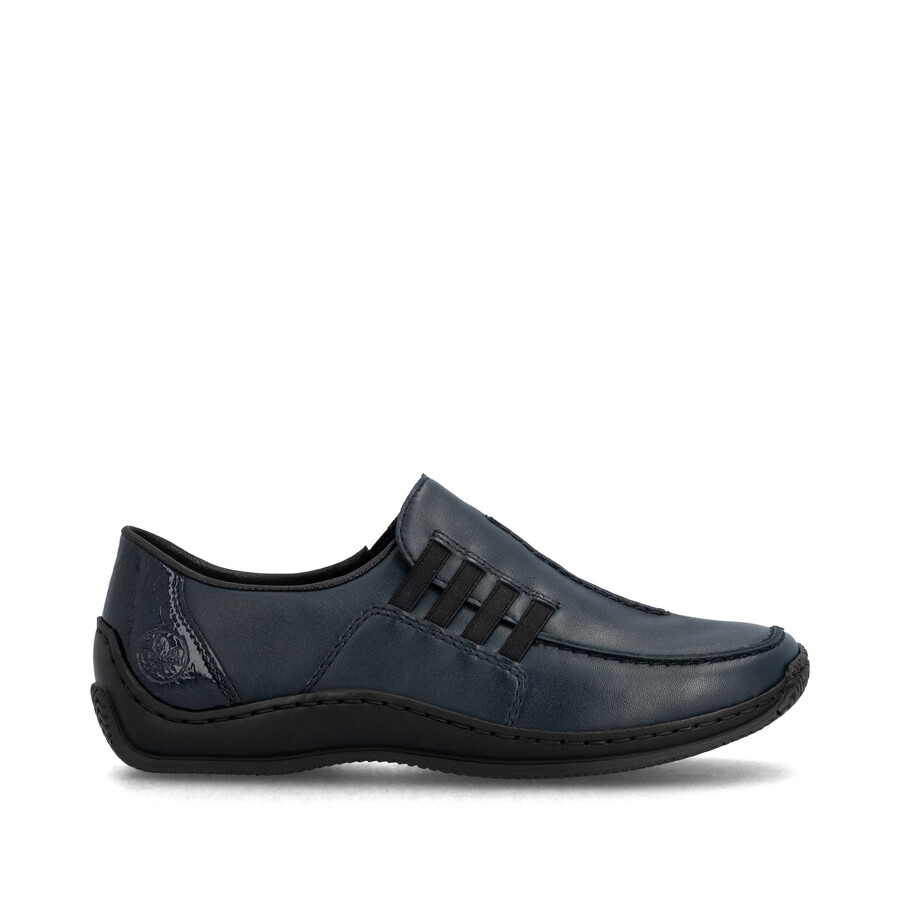 blaue elastische damenschuhe rieker l1777-14