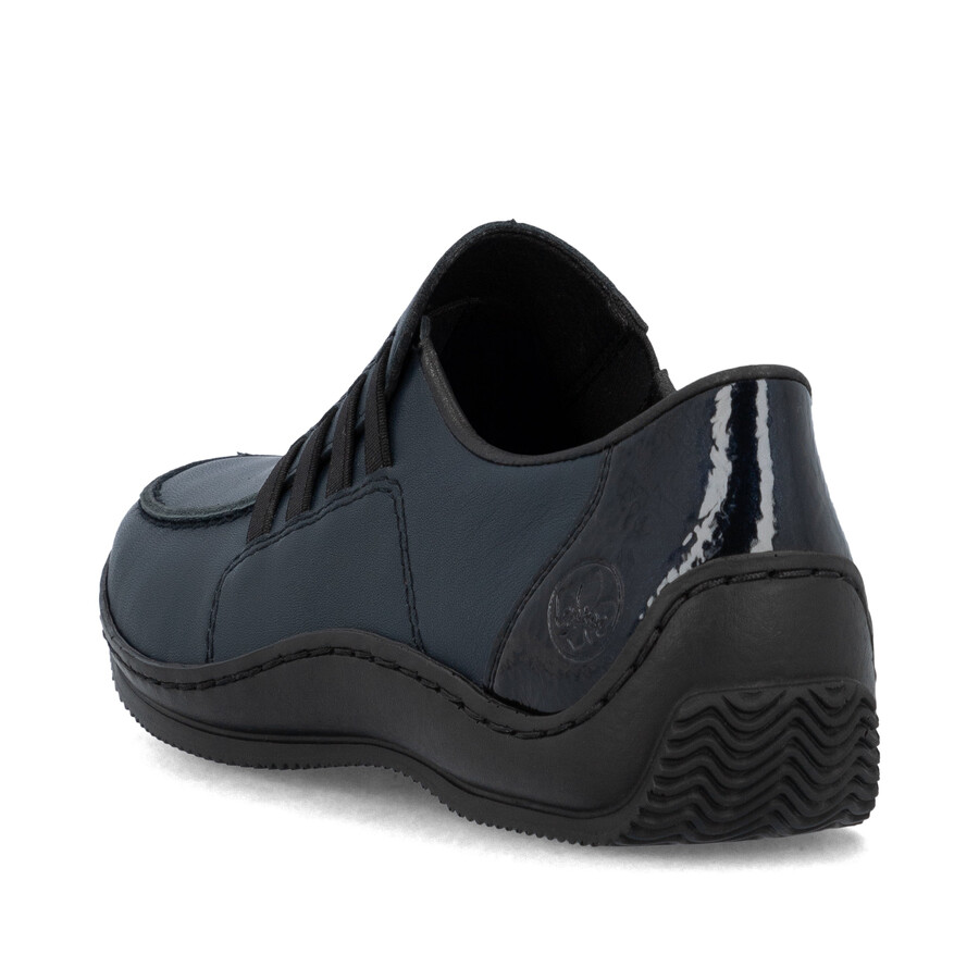 blaue elastische damenschuhe rieker l1777-14