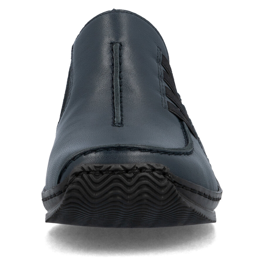 blaue elastische damenschuhe rieker l1777-14