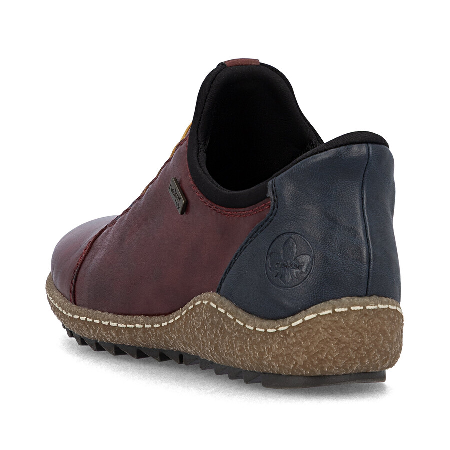 rote elastische damenschuhe rieker l7562-35