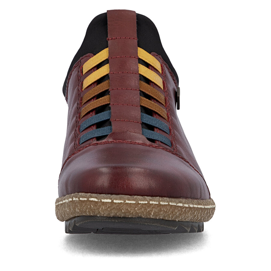 rote elastische damenschuhe rieker l7562-35
