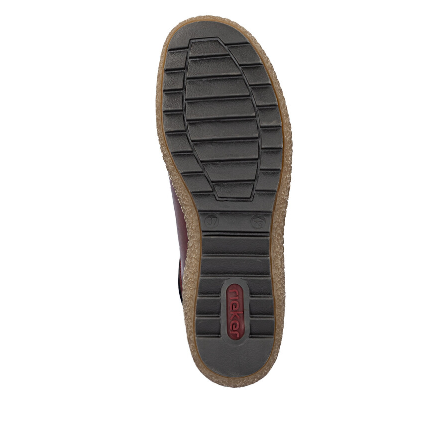 rote elastische damenschuhe rieker l7562-35