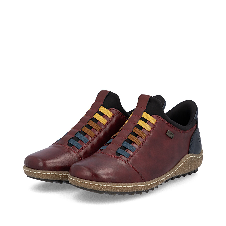 rote elastische damenschuhe rieker l7562-35