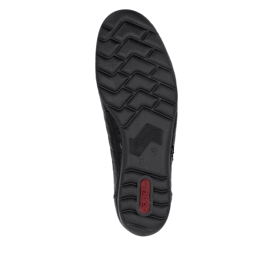 schwarze slipper für damen rieker l9350-01