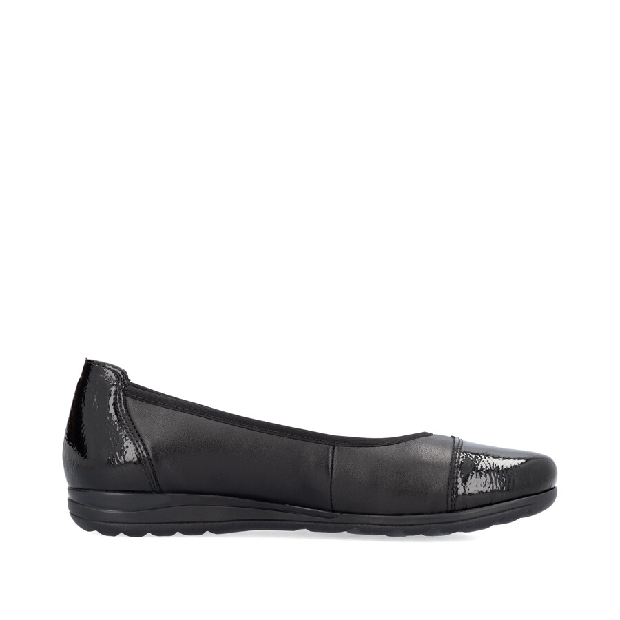 schwarze slipper für damen rieker l9351-00