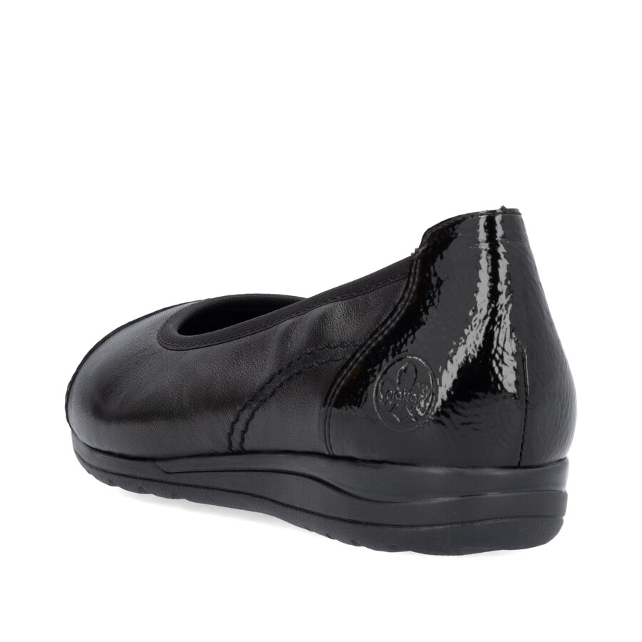schwarze slipper für damen rieker l9351-00