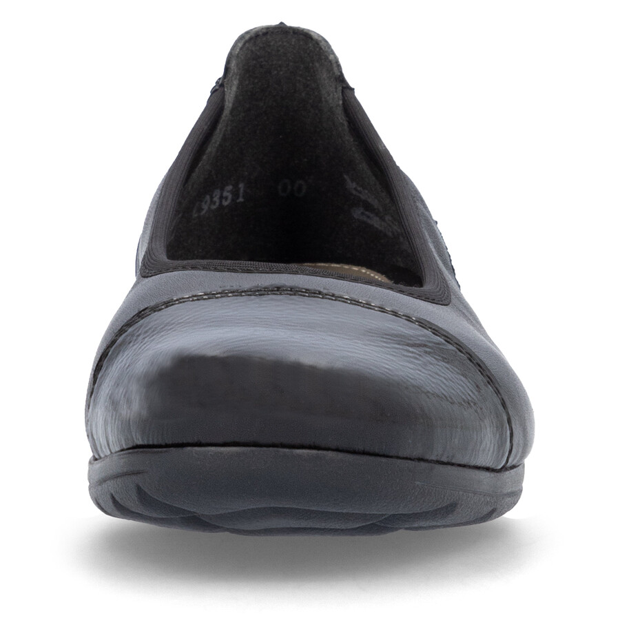 schwarze slipper für damen rieker l9351-00