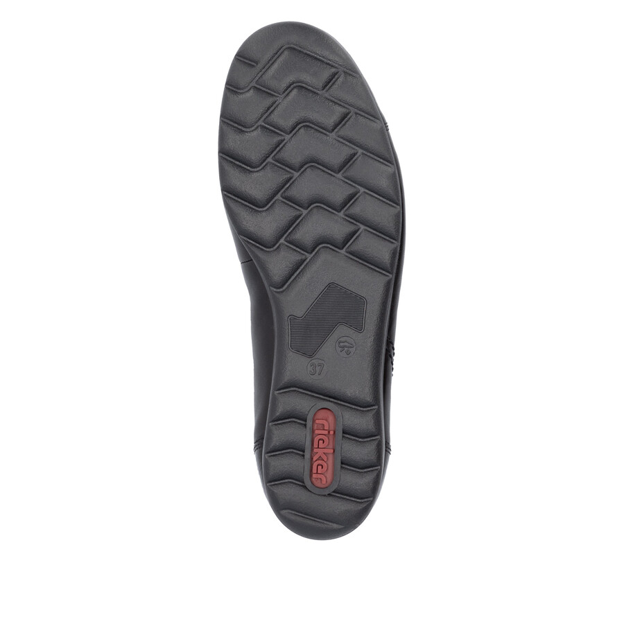 schwarze slipper für damen rieker l9351-00