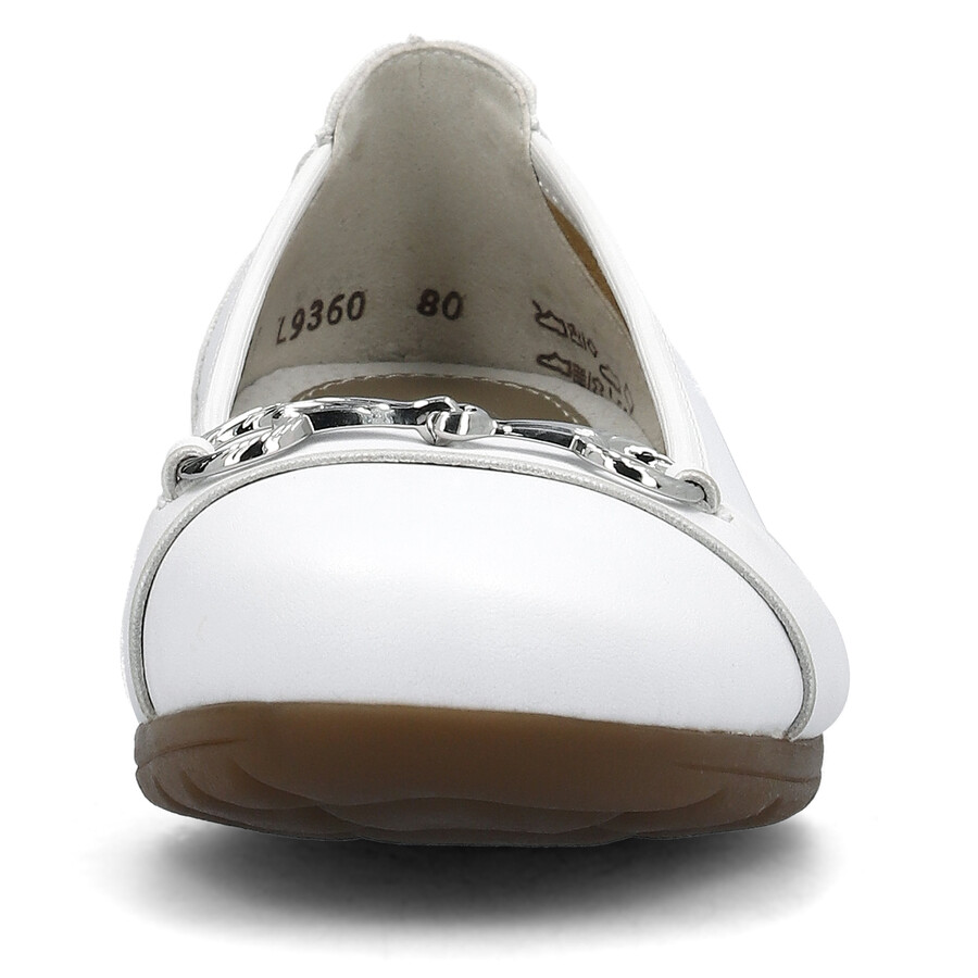 weiße slipper für damen rieker l9360-80