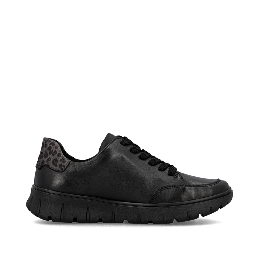 schwarze damenschuhe mit reißverschluss rieker n1301-01