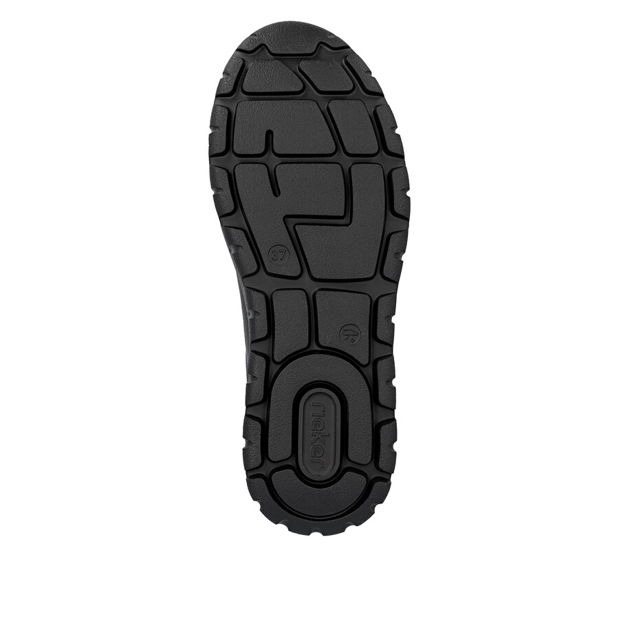 schwarze damenschuhe mit reißverschluss rieker n1301-01