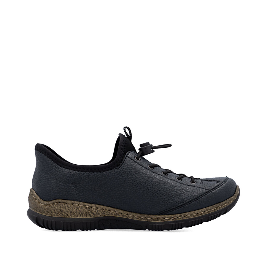 blaue elastische damenschuhe rieker n3267-15