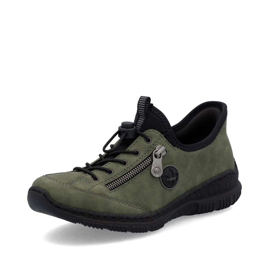 grüne elastische damenschuhe rieker n3267-54