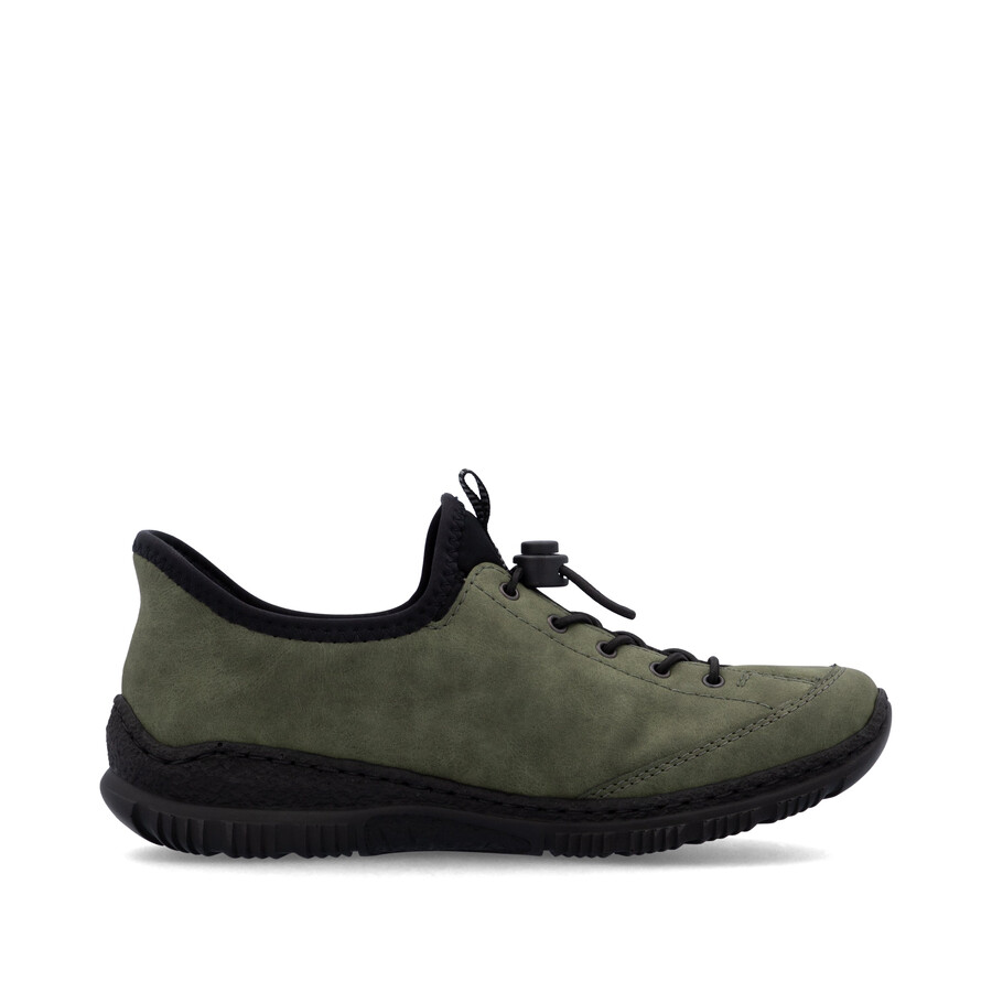 grüne elastische damenschuhe rieker n3267-54