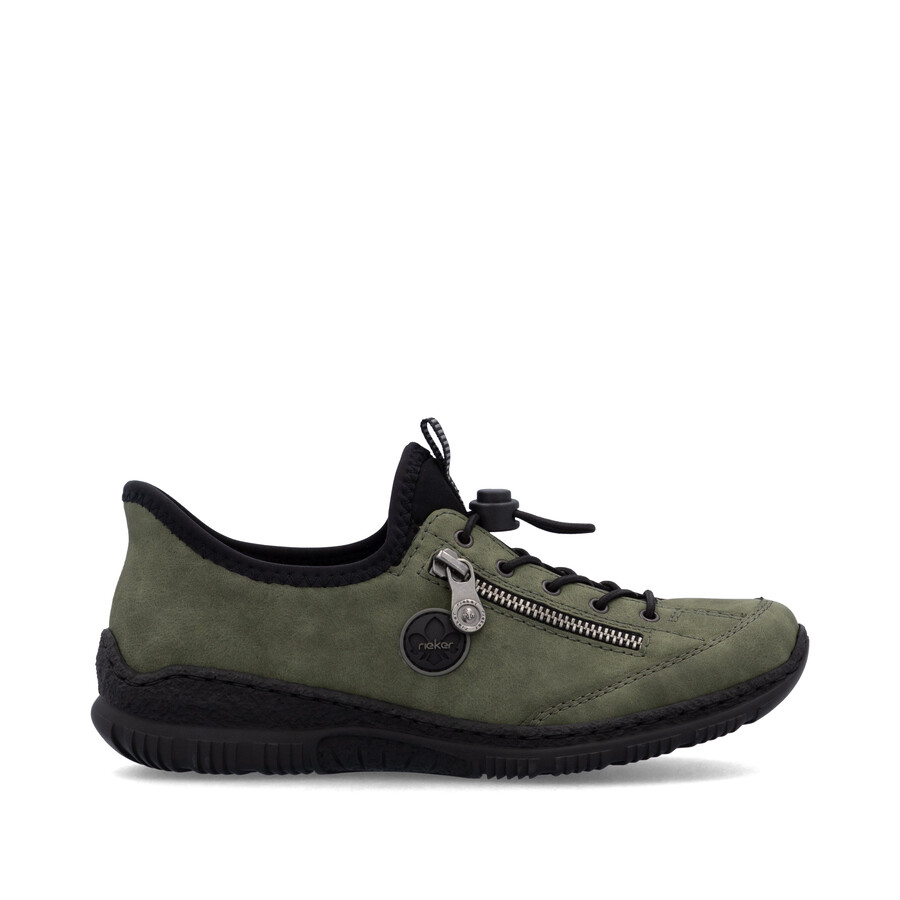 grüne elastische damenschuhe rieker n3267-54