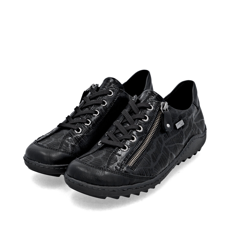 schwarze damenschuhe mit reißverschluss remonte r1402-00