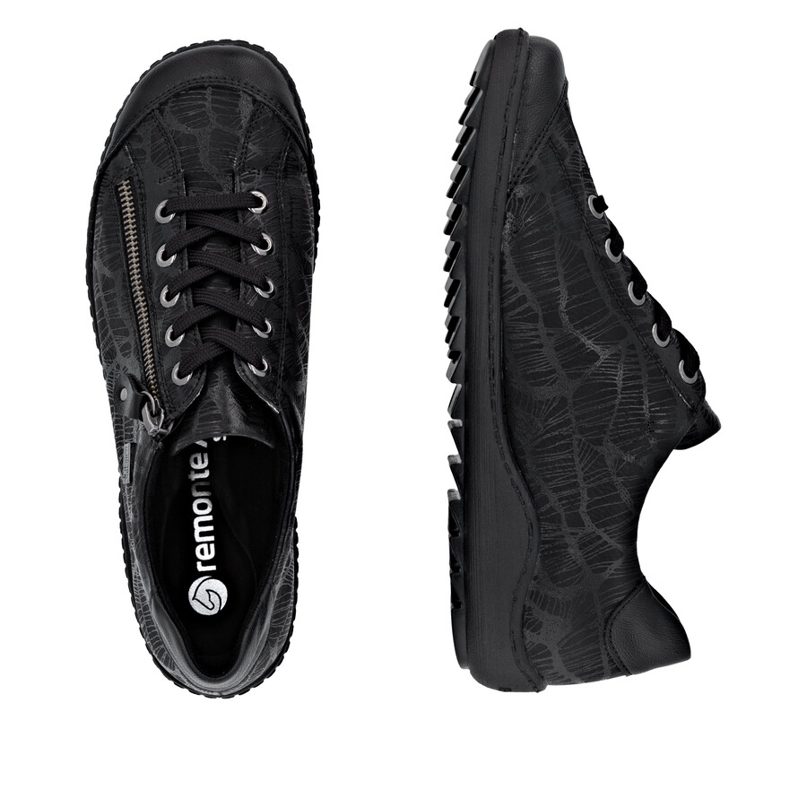 schwarze damenschuhe mit reißverschluss remonte r1402-00