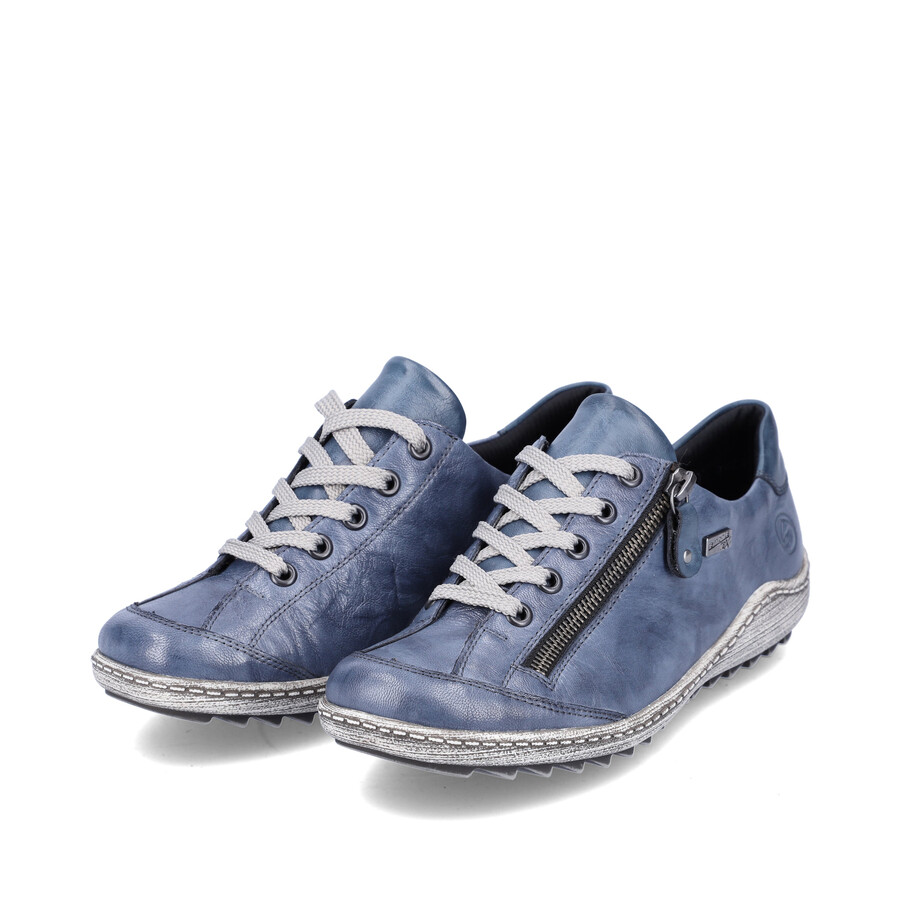 blaue damenschuhe mit reißverschluss remonte r1402-15