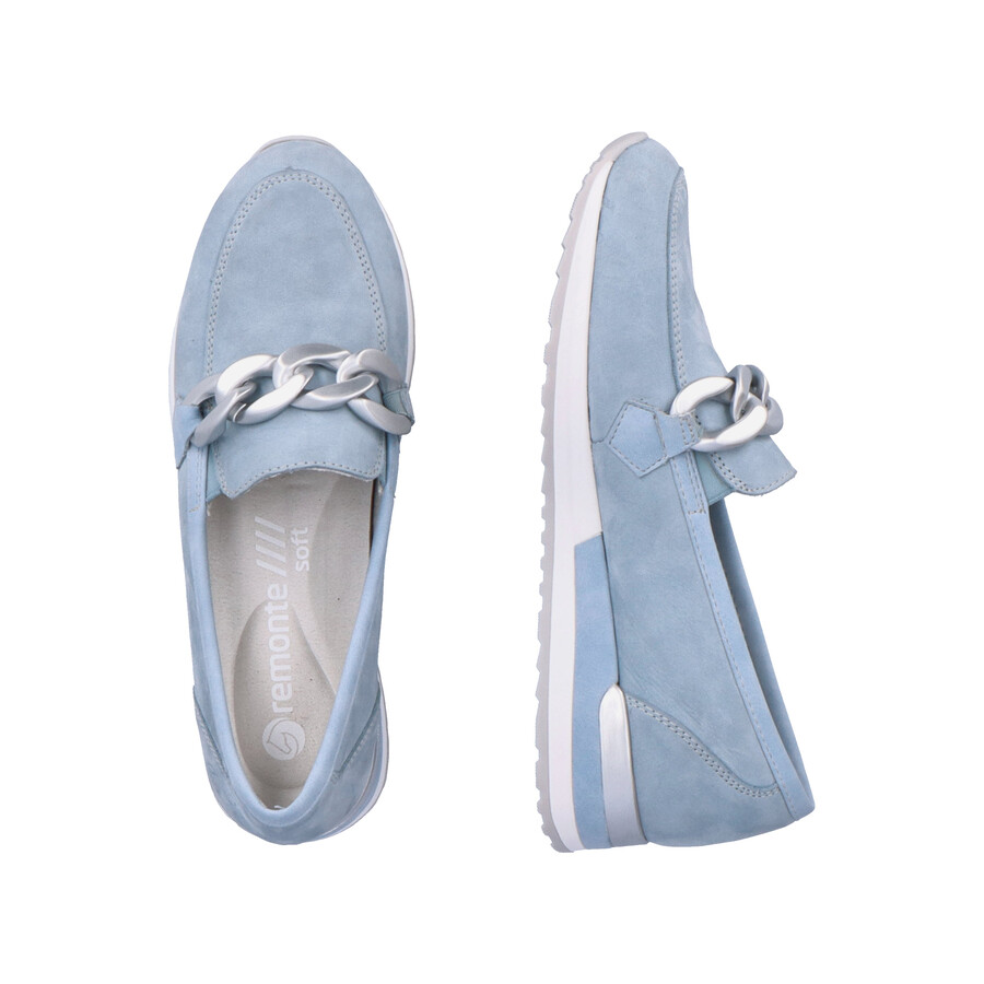 blaue elastische damenschuhe remonte r2544-10