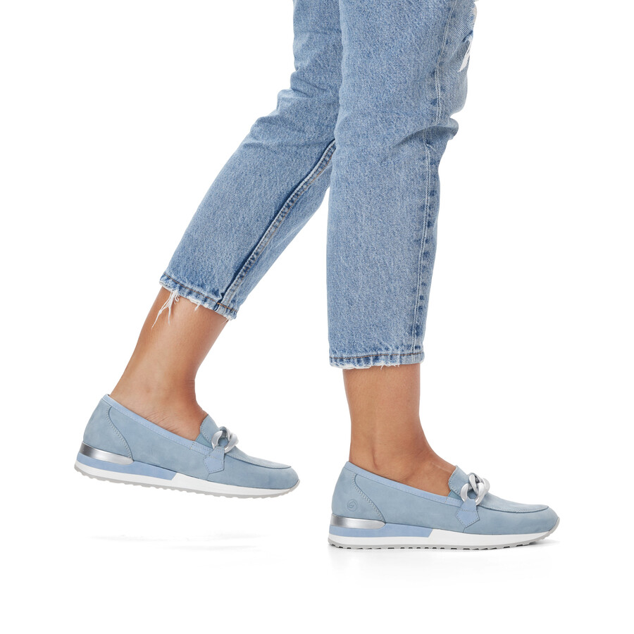 blaue elastische damenschuhe remonte r2544-10