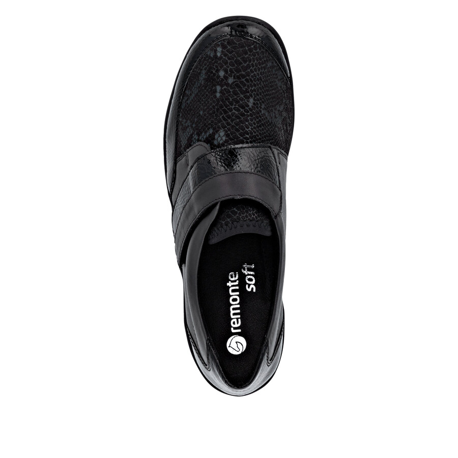schwarze klettverschluss-schuhe für damen remonte r7600-00