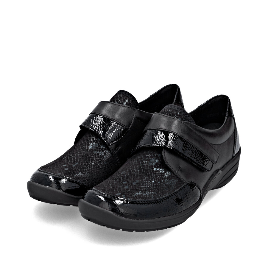 schwarze klettverschluss-schuhe für damen remonte r7600-00