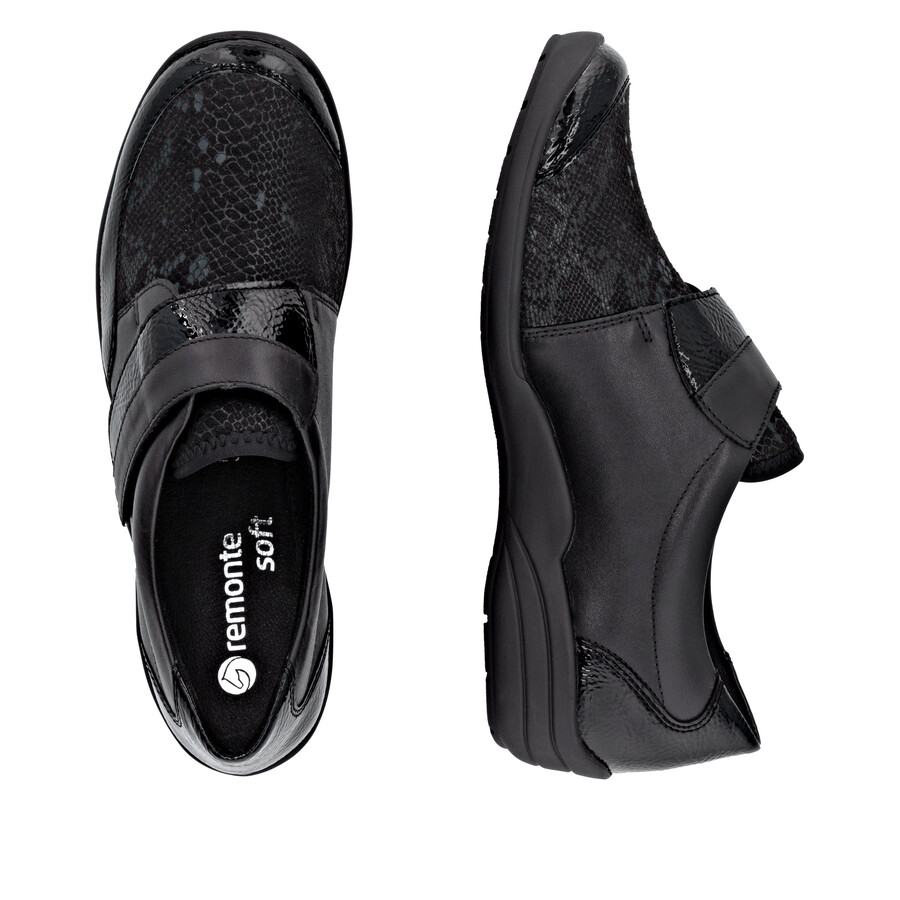 schwarze klettverschluss-schuhe für damen remonte r7600-00