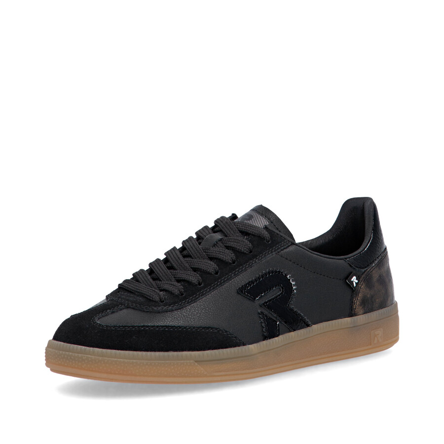schwarze sneaker für damen rieker sport w2200-03