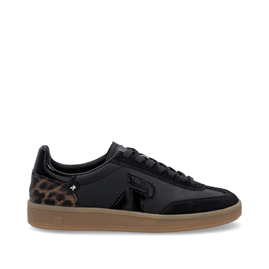 schwarze sneaker für damen rieker sport w2200-03