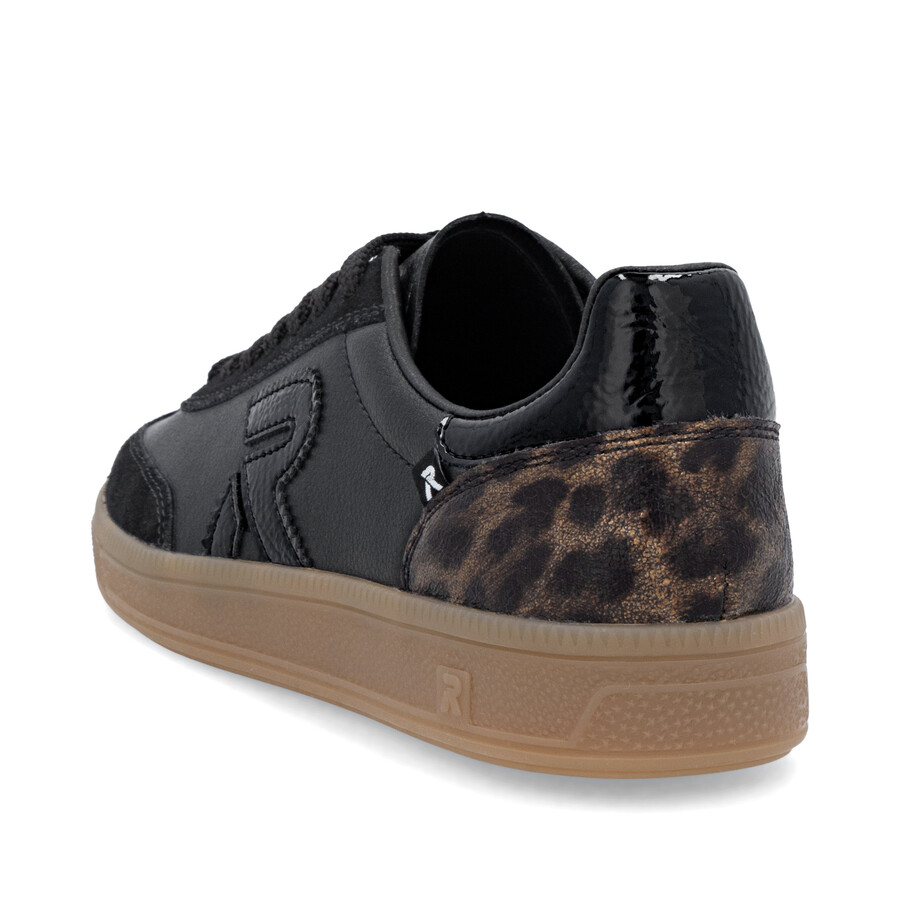 schwarze sneaker für damen rieker sport w2200-03