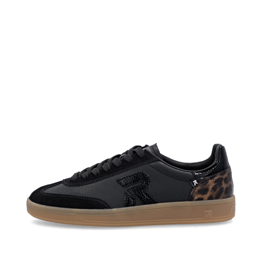 schwarze sneaker für damen rieker sport w2200-03