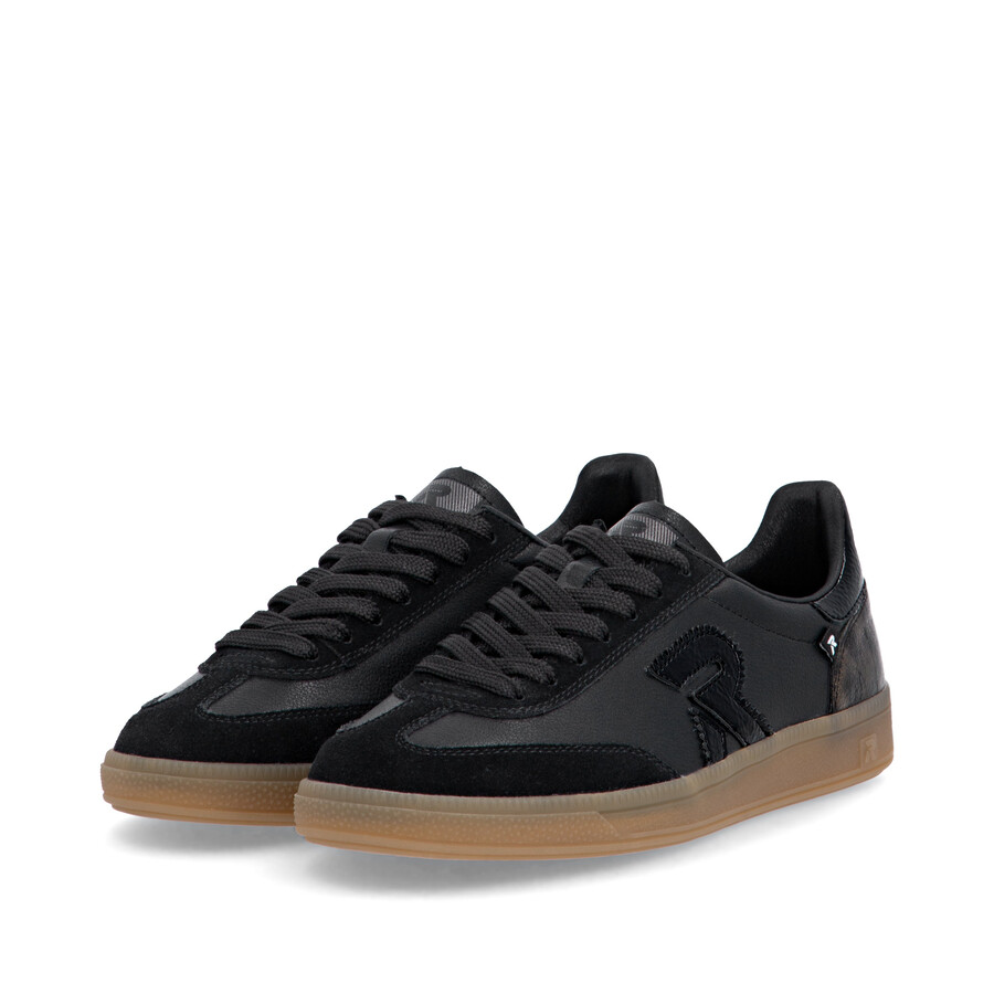 schwarze sneaker für damen rieker sport w2200-03