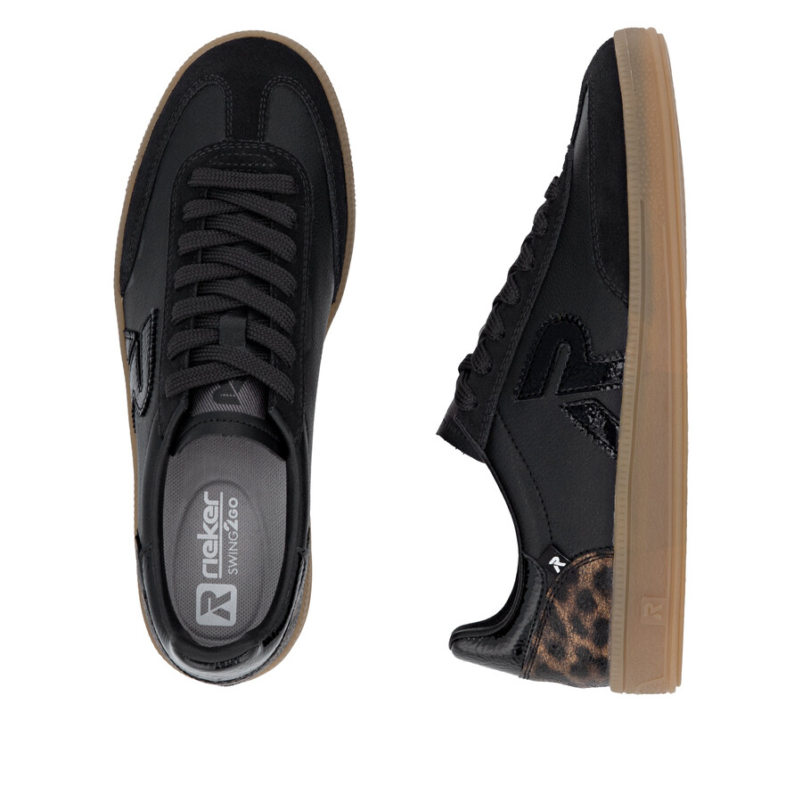 schwarze sneaker für damen rieker sport w2200-03