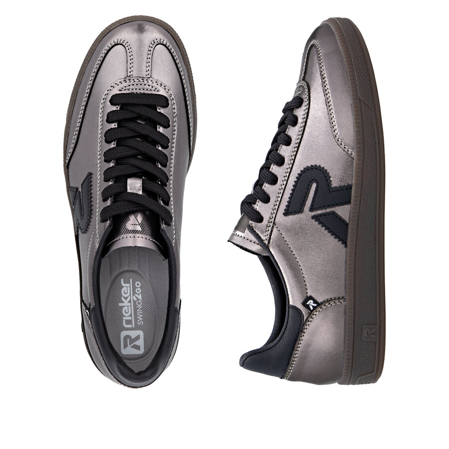 silberplatin-sneaker für damen rieker sport w2200-91