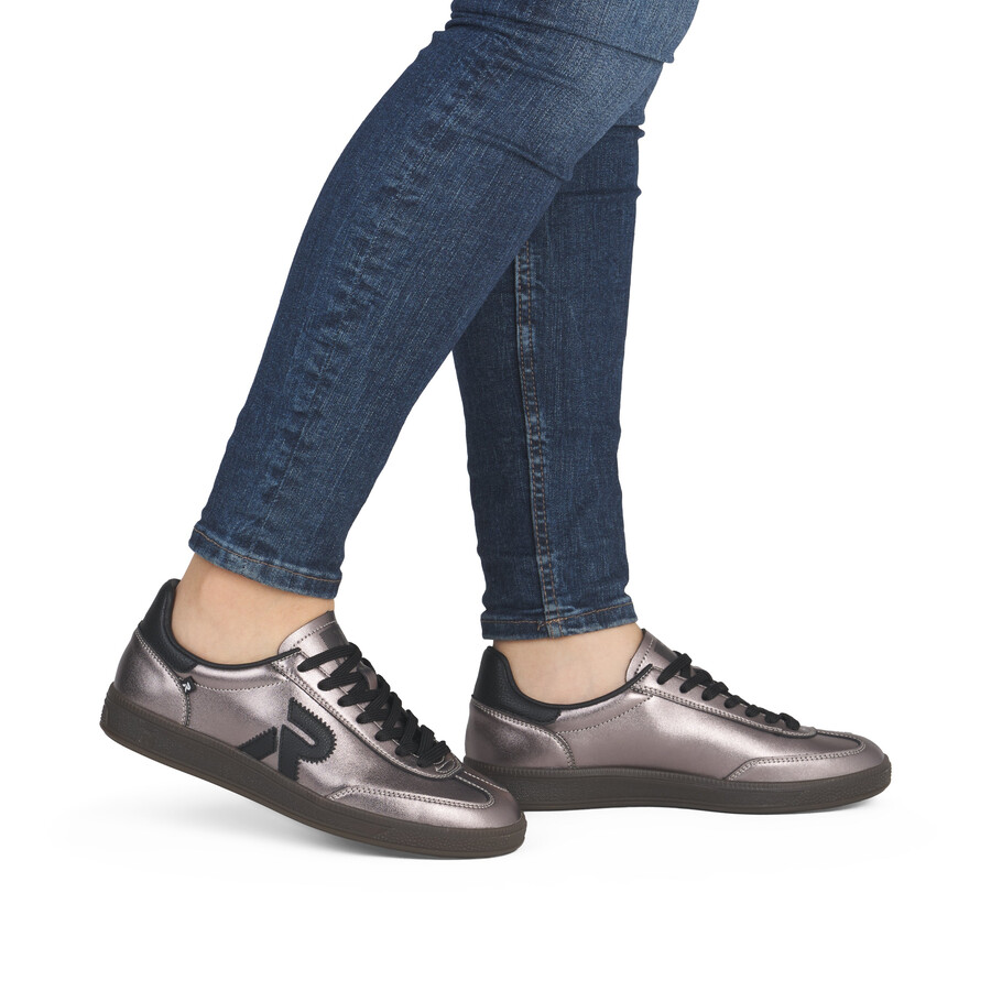 silberplatin-sneaker für damen rieker sport w2200-91