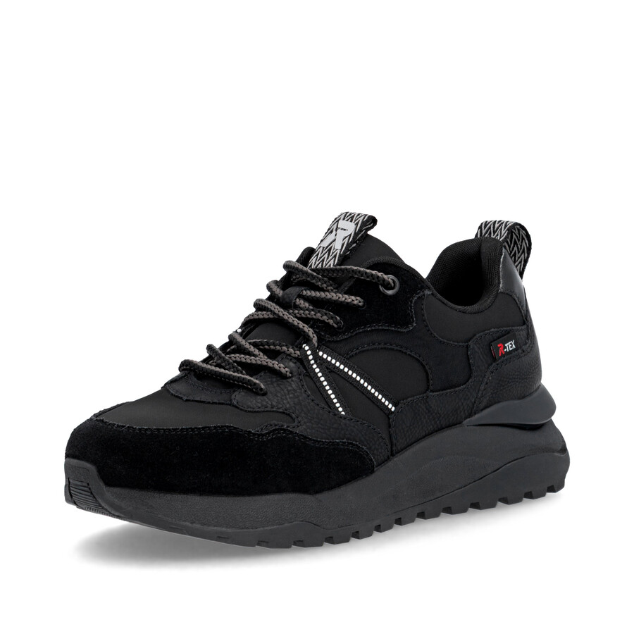 schwarze sneaker für damen rieker sport w2501-00