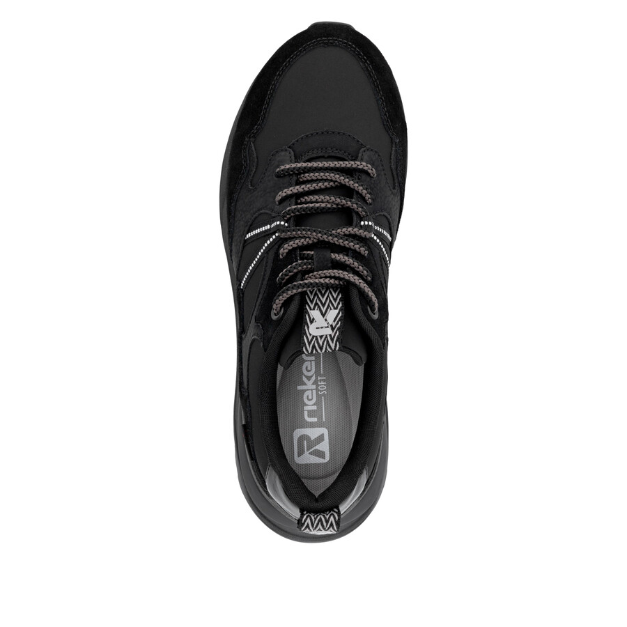 schwarze sneaker für damen rieker sport w2501-00