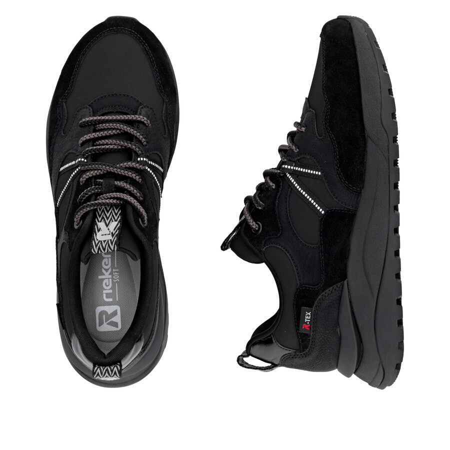 schwarze sneaker für damen rieker sport w2501-00