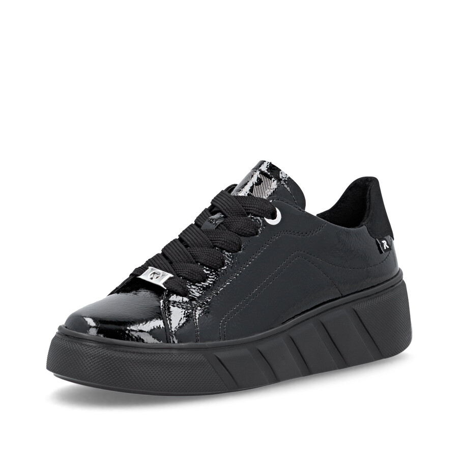 schwarze sneaker für damen rieker sport w2601-00
