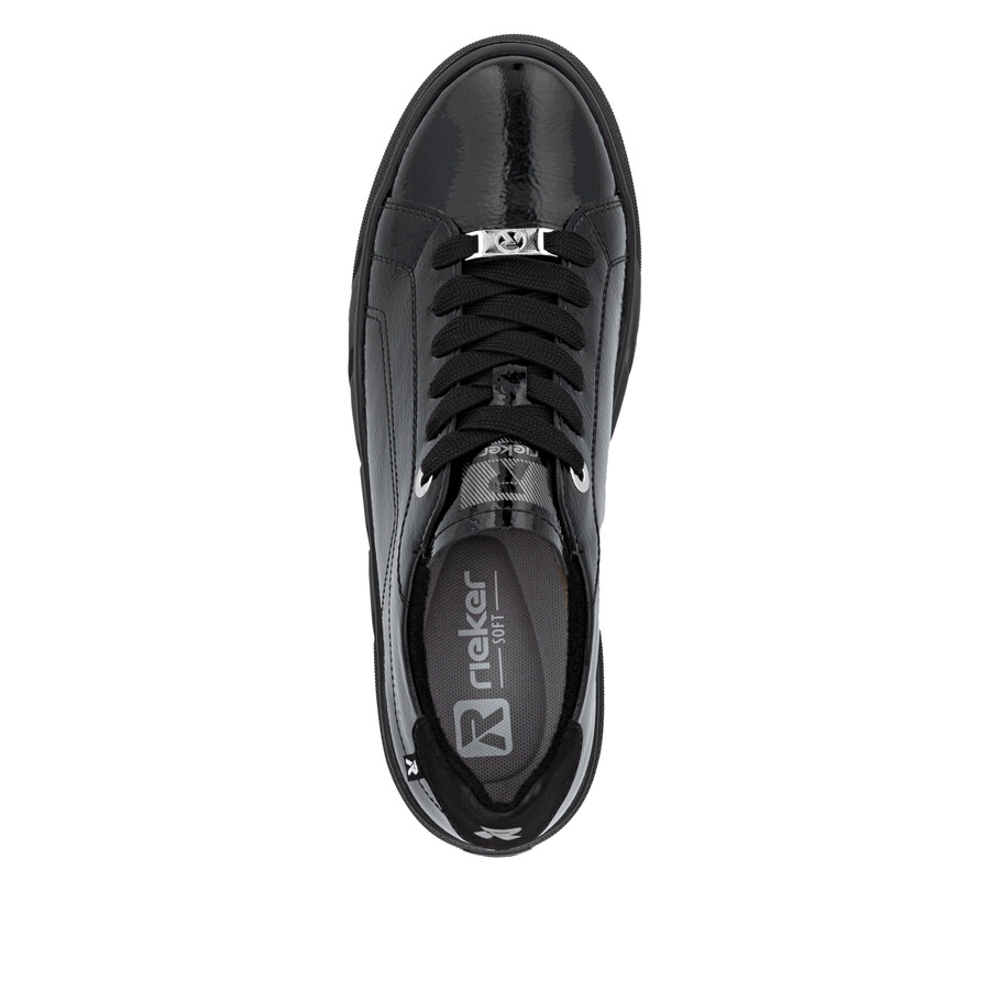 schwarze sneaker für damen rieker sport w2601-00