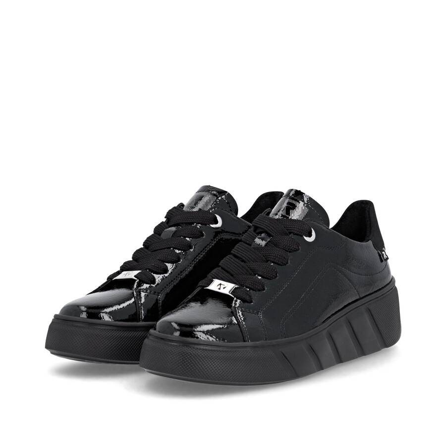 schwarze sneaker für damen rieker sport w2601-00