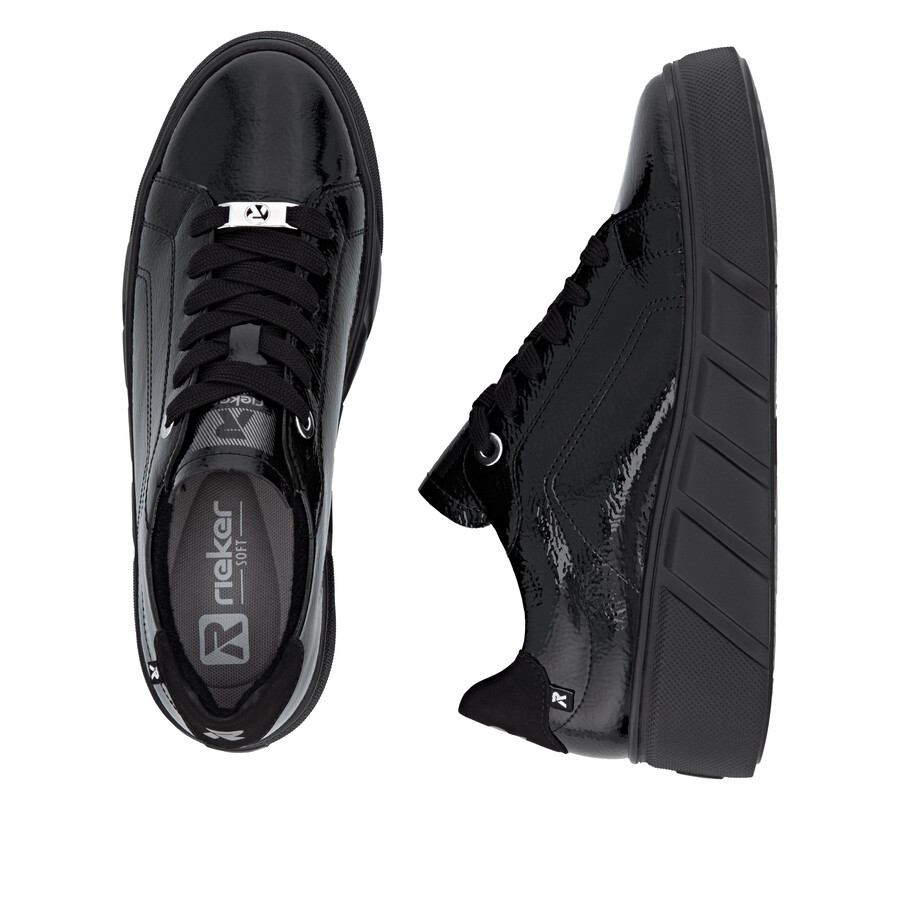 schwarze sneaker für damen rieker sport w2601-00