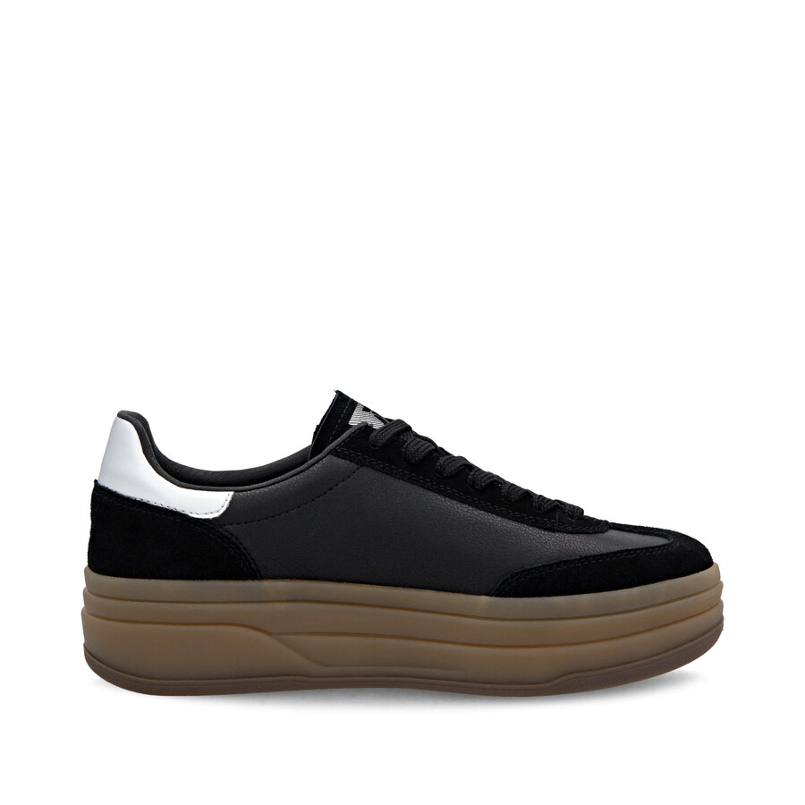 schwarze damenschuhe mit gummizug rieker sport w3700-00