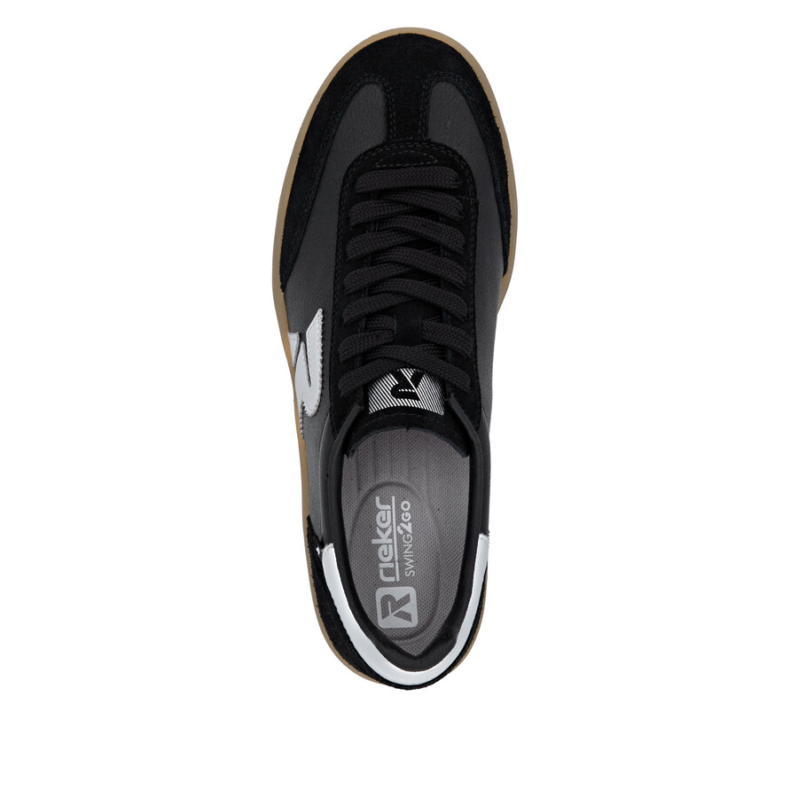 schwarze damenschuhe mit gummizug rieker sport w3700-00