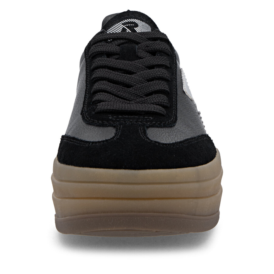 schwarze damenschuhe mit gummizug rieker sport w3700-00