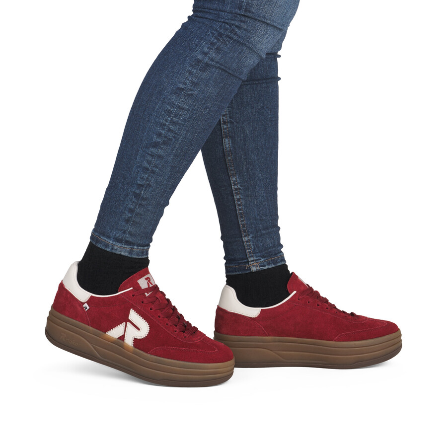rote sneaker für damen rieker sport w3700-35